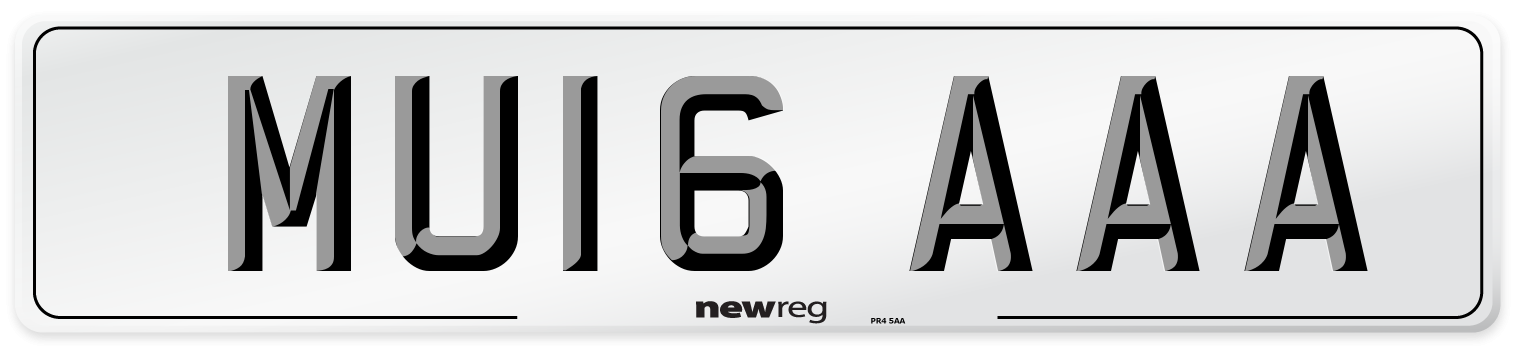MU16 AAA Number Plate from New Reg